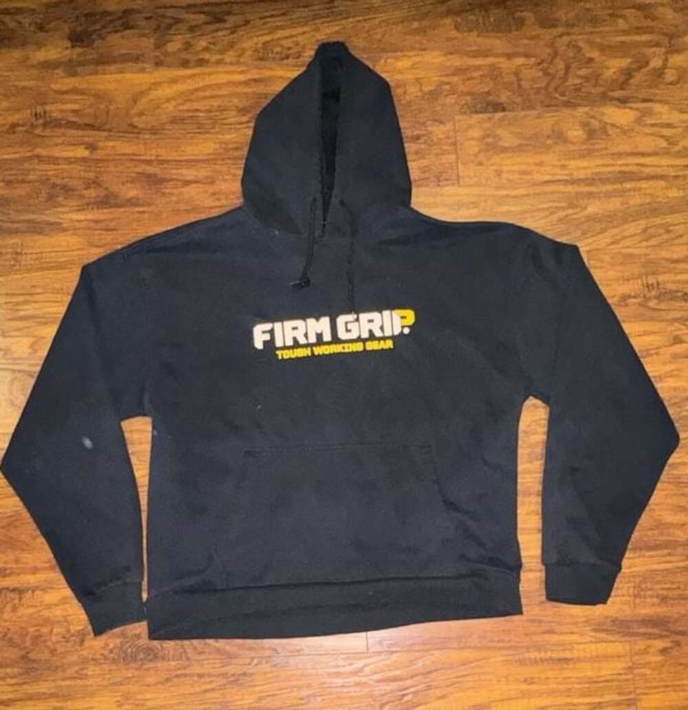 Firm Grip Tough Working Gear Hoodie Size XL Black Pullover Sweatshirt